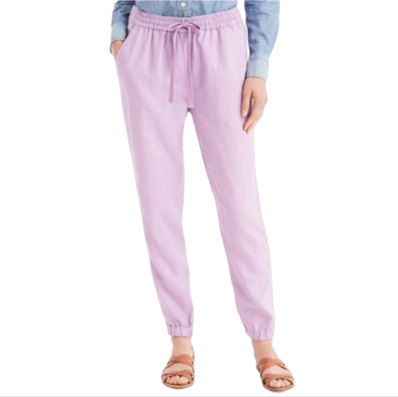 J. Crew Pants - NWOT J. Crew Point Sur Seaside Lilac Linen Blend Joggers